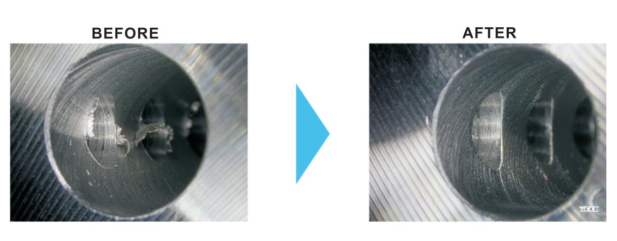 銳必克內(nèi)孔刷效果對(duì)比